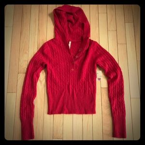 NWT Aeropostale Red Sweater Hoodie - Juniors Small